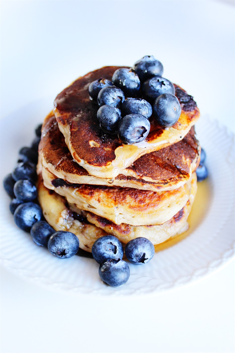 American blueberry pancakes