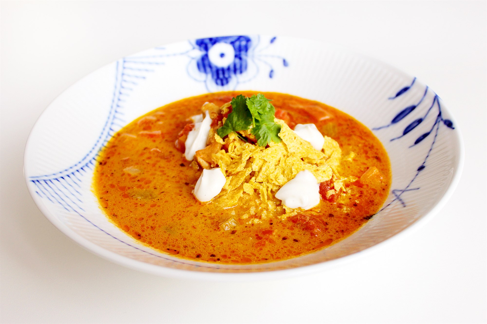 Mexican chicken soup with vanilla skyr