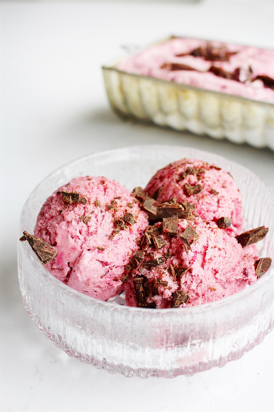 Luxury ice cream with chocolate chips