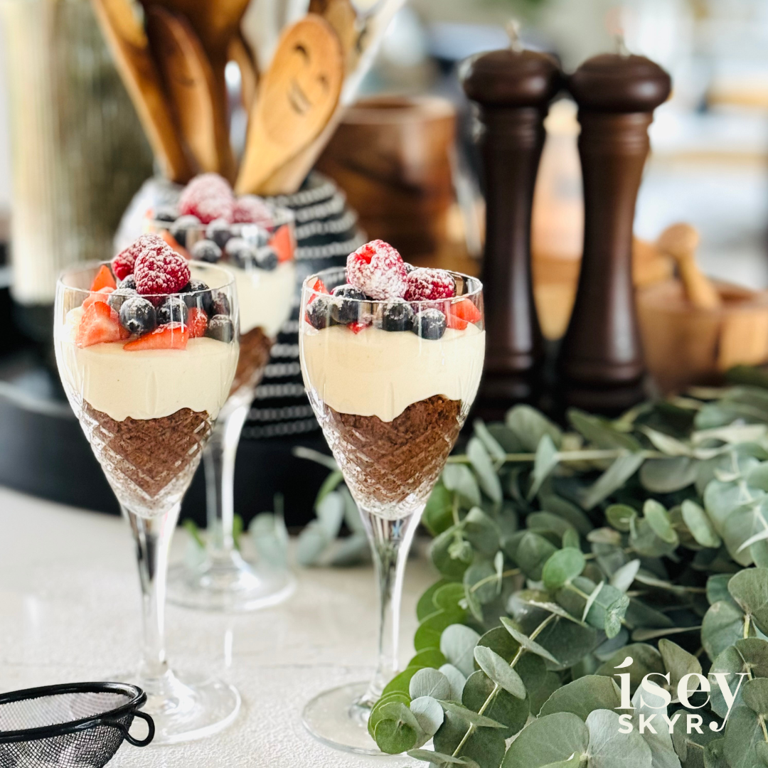 Skyr dessert in a glass